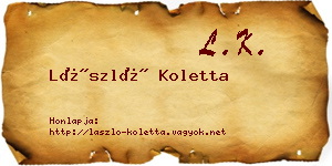 László Koletta névjegykártya